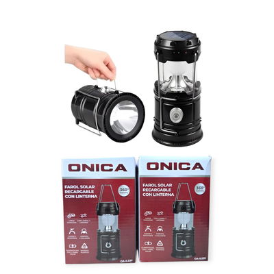 FAROL SOLAR LINTERNA RECARGABLE