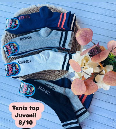 Docena de medias Tenis TOP juveniles