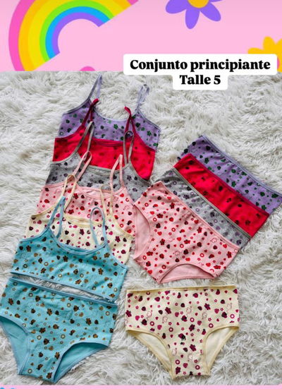 Docena de conjuntos principiantes talle 5 (de 10 a 12 años aprox)