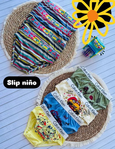 Docena de slip con elástico niños