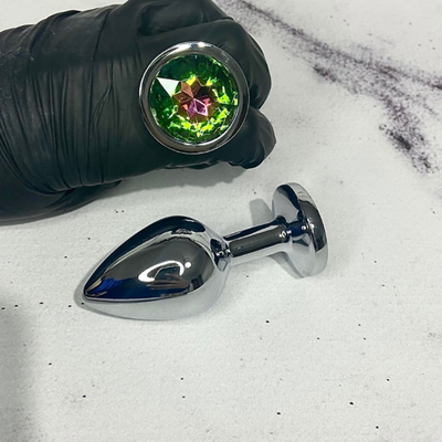 Plug METALICO con strass color arcoiris (nivel intermedio)