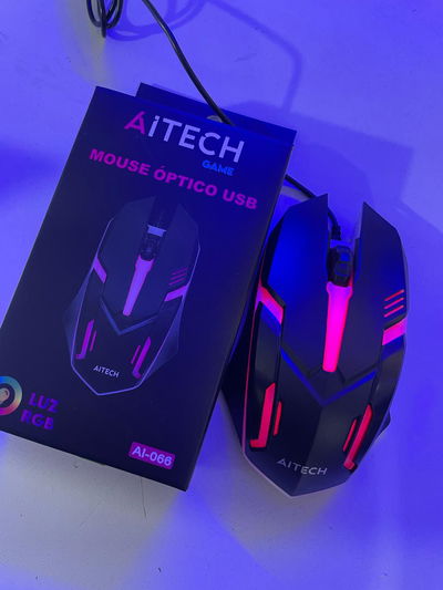 MOUSE AITECH GAMER AI-066 CON CABLE LUZ RGB