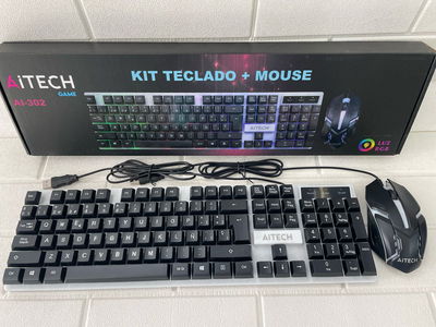 Kit Teclado + Mouse Gamer  Con Cable AI-302 Luz RGB