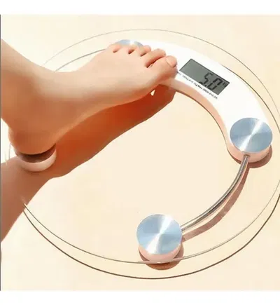Balanza Digital Familiar Redonda Transparente Hasta 180kg