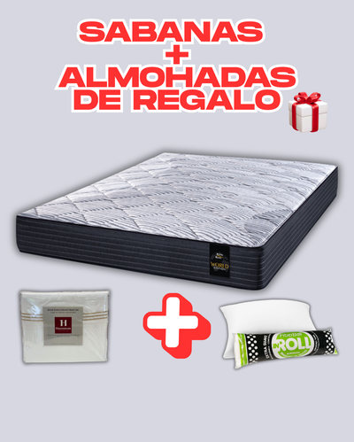 King Koil Serenity Queen 160X2 + SABANAS Y ALMOHADAS DE REGALO