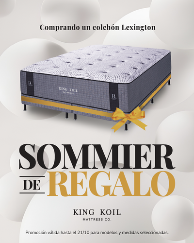  Colchón King Koil Lexington Resortes Pocket + Base SOMMIER DE REGALO