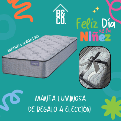 Colchón ONIX resortes + Manta luminosa de REGALO