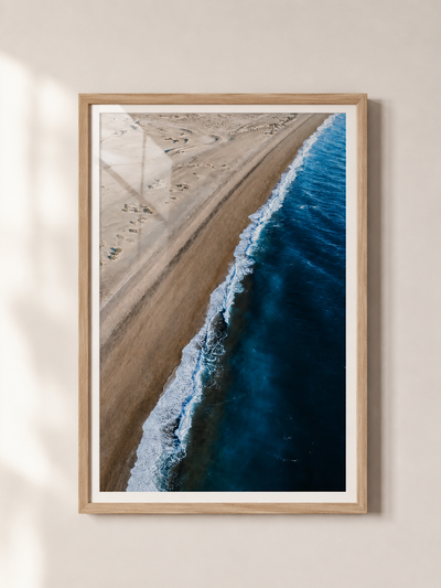Playa aérea junto al mar