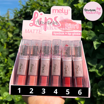 Labial doble punta Matte Mely
