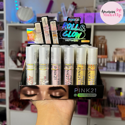 Polvo de hadas iluminador roll on Pink 21