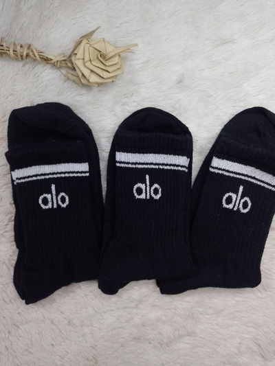 Tennis "ALO" negro, algodon