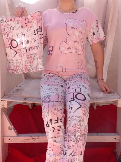 Pijama Needfeel 3 piezas importada remera