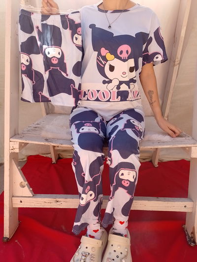 Pijama Needfeel 3 piezas importada remera kuromi