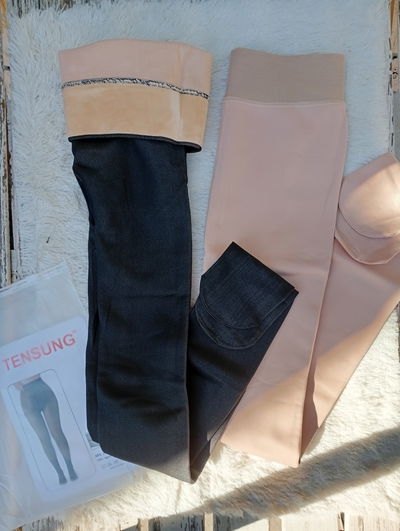 Pantymedia efecto piel peluche TENSUNG PIEL/NEGRO TALLES.