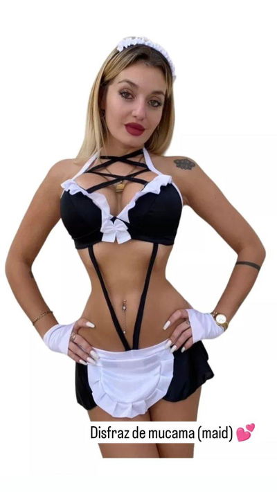 Disfraces Free tax pasionel mucama blanco