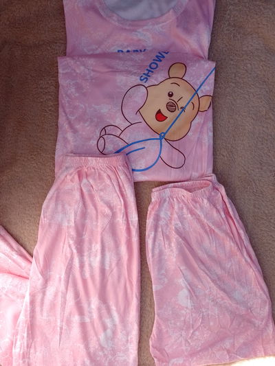 Pijama 3 piezas importado F. (Winnie Pooh bebé, rosa)