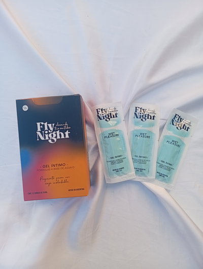 Gel lubricante fly night sobre x1 WET PLEASURE estimulante 