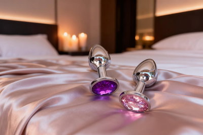 Plug de acero small con strass