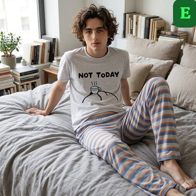 Pijama 3 piezas HOMBRE NOT TODAY PATITO CON CAFÉ