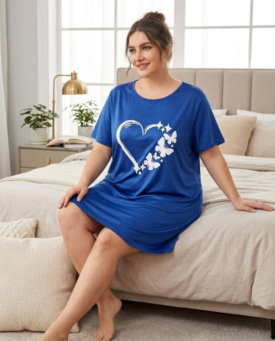 Pijama vestido remera larga talle especial. NO: FSY-52523 2029-B