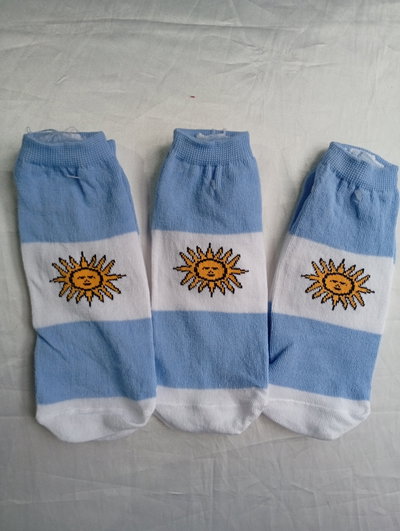 Soquete BANDERA ARGENTINA. Adulto. animado