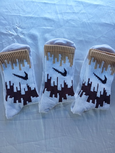 Tennis NIKE BLANCA, PIXEL BEIGE/BLANCO/MARRON. Adulto. Algodón