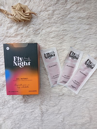 Gel lubricante fly night sobre x1 SABOR FRUTLLA