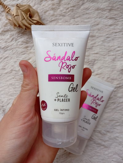 Gel lubricante sexitive sensbomb SANDALO ROJO 70gr