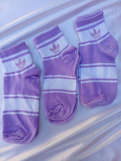 Soquete 1/4 Adidas LILA-BLANCO. Adulto. LC