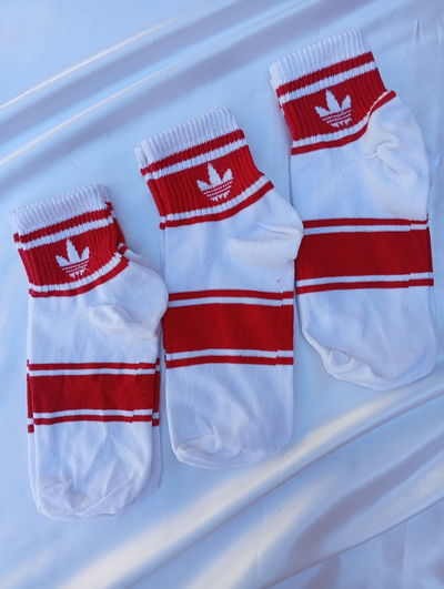 Soquete 1/4 Adidas BLANCO-ROJO. Adulto. LC