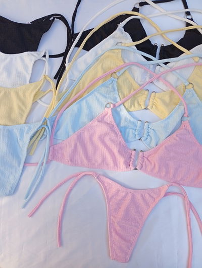 Bikini triangulito BAMBULA ARO en el medio + less para atar, NS
