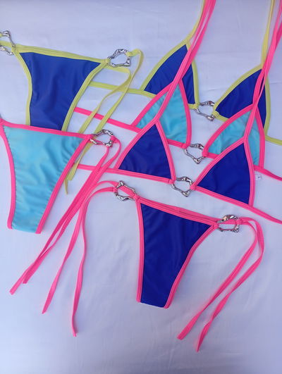 Bikini TINI con avio decorado plateado