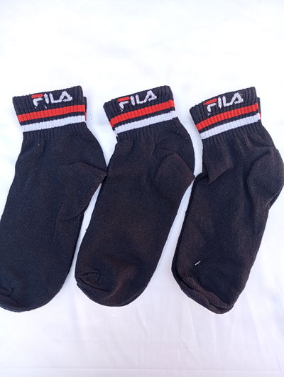 Soquete 1/4 FILA NEGRO, Adulto, Algodon