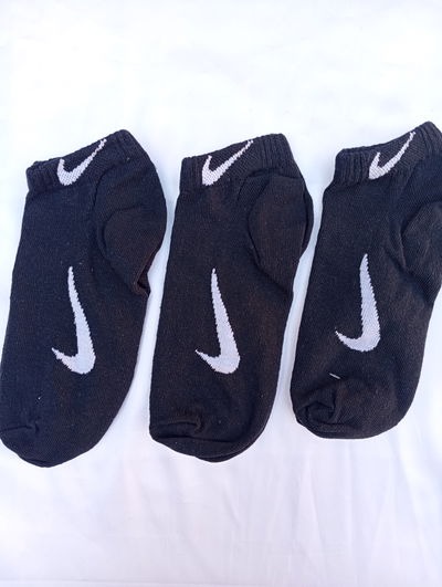 Soquete algodon NIKE NEGRO PIPA BLANCA