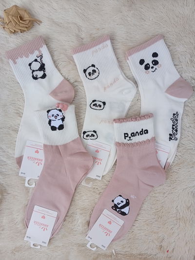 Medias tennis amanecer I panda rosa talle 35-40