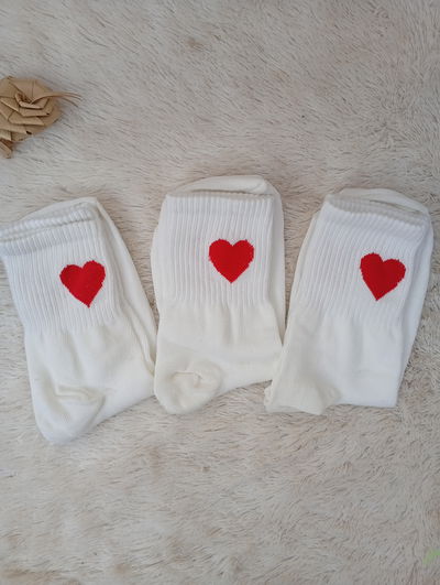 Tennis BLANCA CORAZON ROJO. Adulto. LC