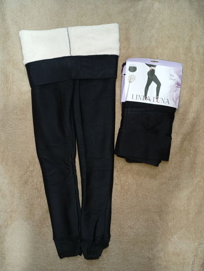 Pantymedia efecto piel, con CORDERITO LINDA LUNA TALLES M-4XL