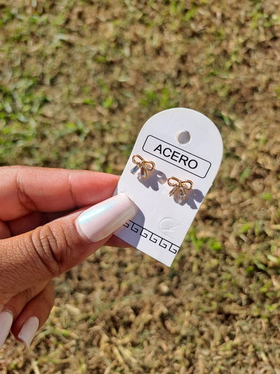 Aritos de acero quirúrgico moño