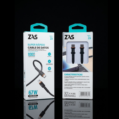 Cable super rapido c-c Z6 x10 Unidades