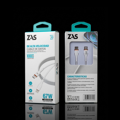 Cable Alta Velocidad Iphone Z7 x10 Unidades