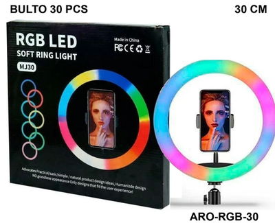 Aro de luz 30cm RGB/Cálida/Fría Sin tripode