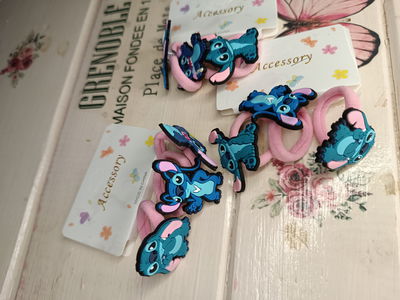 Colitas Stitch azul x3