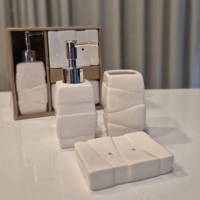 Set baño 3 piezas ceramica