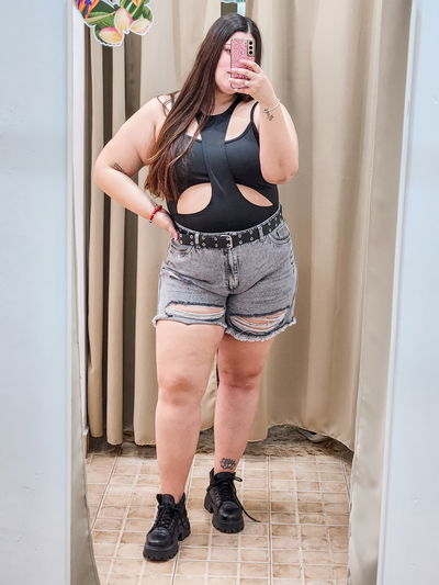 Short de jeans gris Casemira