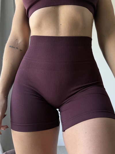 Short ignite seamless merlot (sin frunce)
