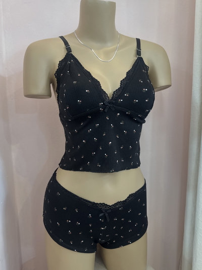 Pijama Daisy Negra Cherry 
