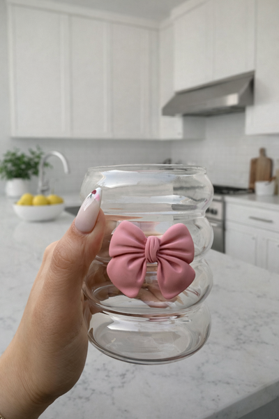 VASO CON MOÑO COQUETTE