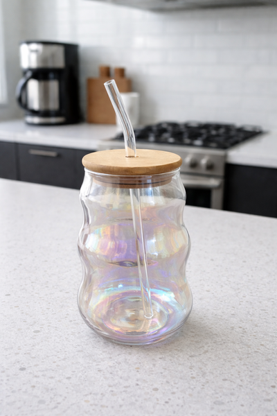 VASO DE VIDRIO TORNASOL CON SORBETE