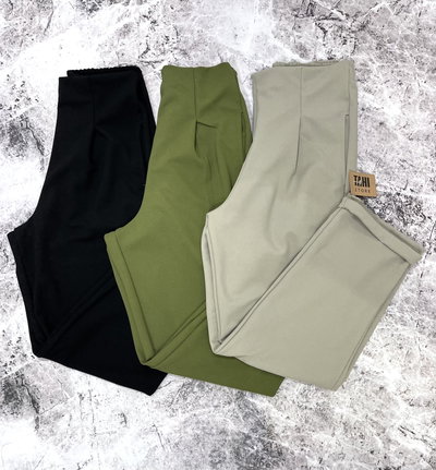 Pantalon sastrero crepe scuba pinzado