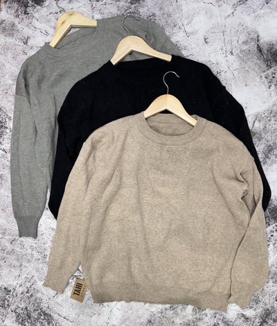Sweater de bremer frisado con brillos